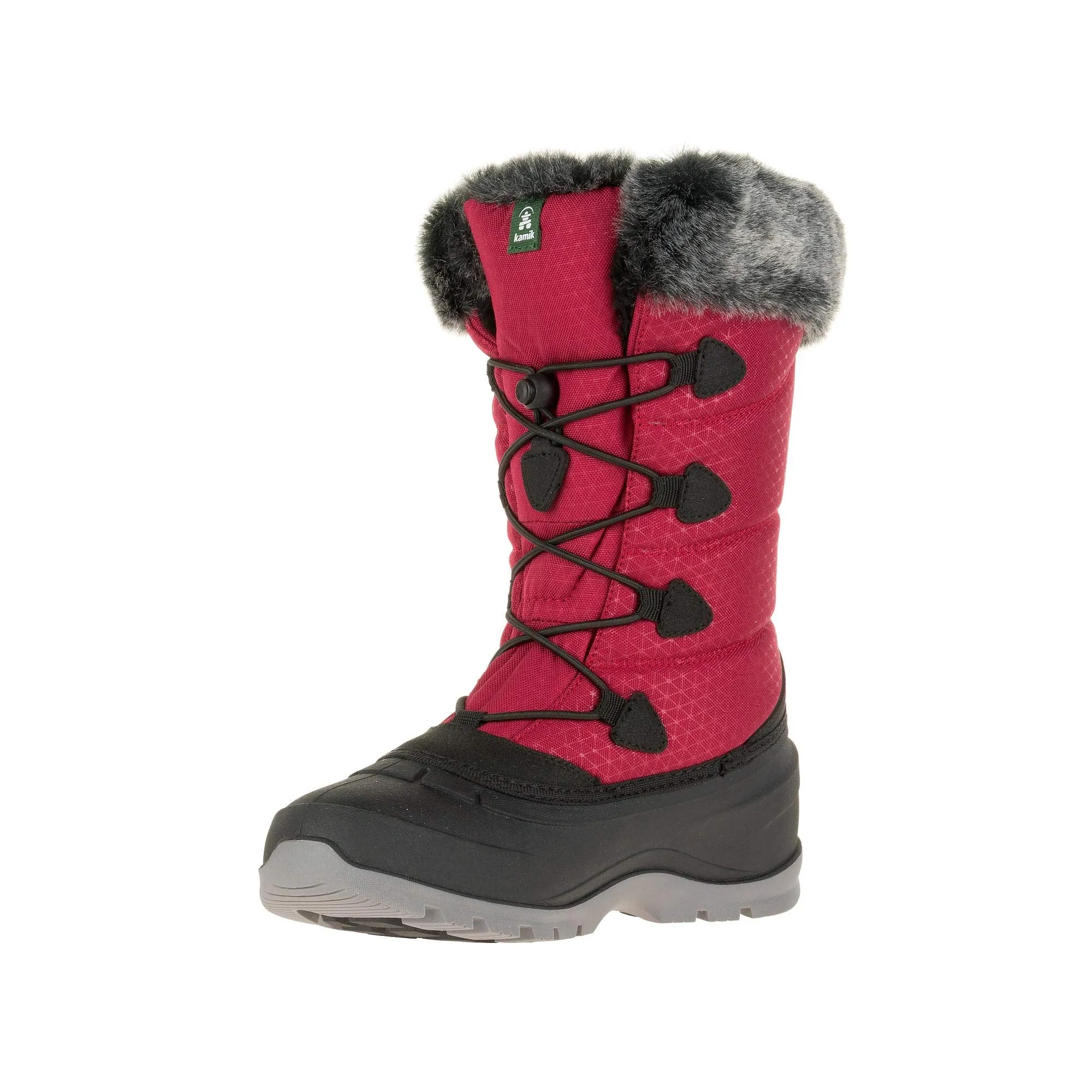 Kamik Women's Momentum2 Snow Boot Red Fur Lined Waterproof Boots (9)