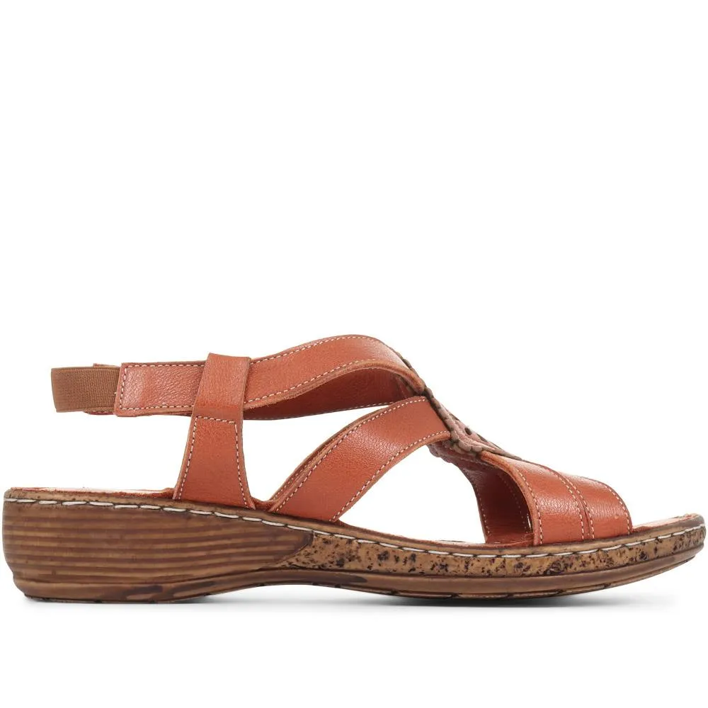 Leather Slingback Sandals - LUCK35001 / 321 605