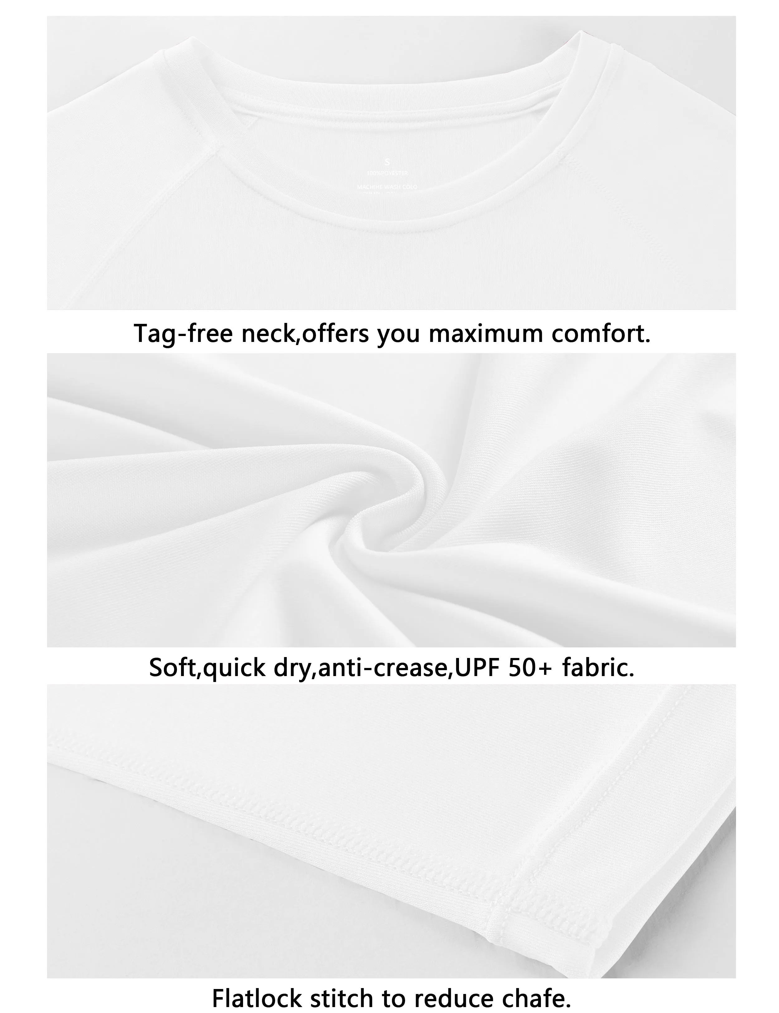 Long Sleeve Athletic Shirts white_Running