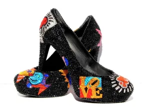 Pop Art Swarovski Crystal Heels